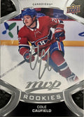 Cole Caufield Rookie #243 Montreal Canadiens | 2021-22 Upper Deck MVP Silver Script
