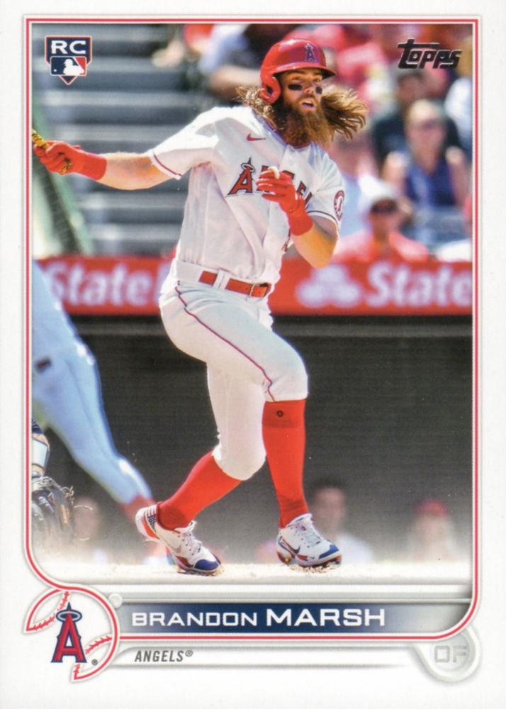Brandon Marsh #243 Los Angeles Angels (Factory set, Large RC logo) | 2022 Topps
