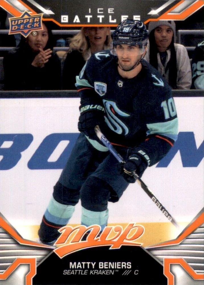 Matty Beniers Rookie #244 Seattle Kraken | 2022-23 Upper Deck MVP Ice Battles
