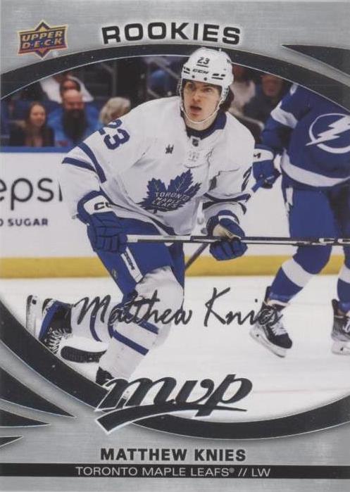 Matthew Knies Rookie #244 Toronto Maple Leafs | 2023-24 Upper Deck MVP Silver Script