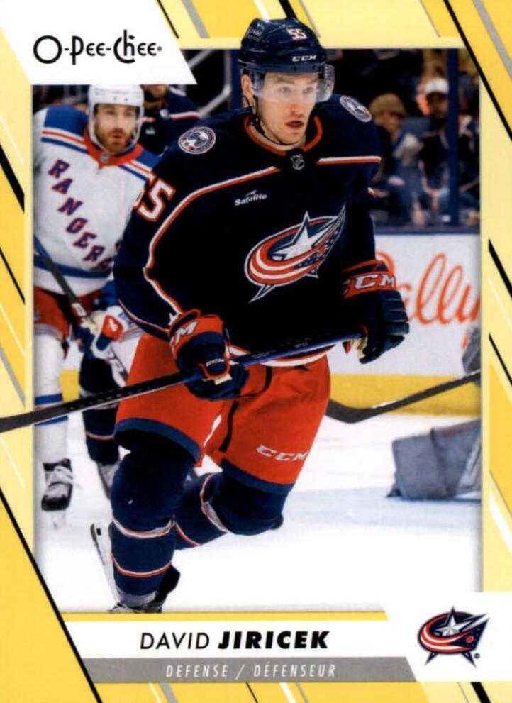David Jiricek #245 Columbus Blue Jackets | 2023-24 O-Pee-Chee Yellow Border
