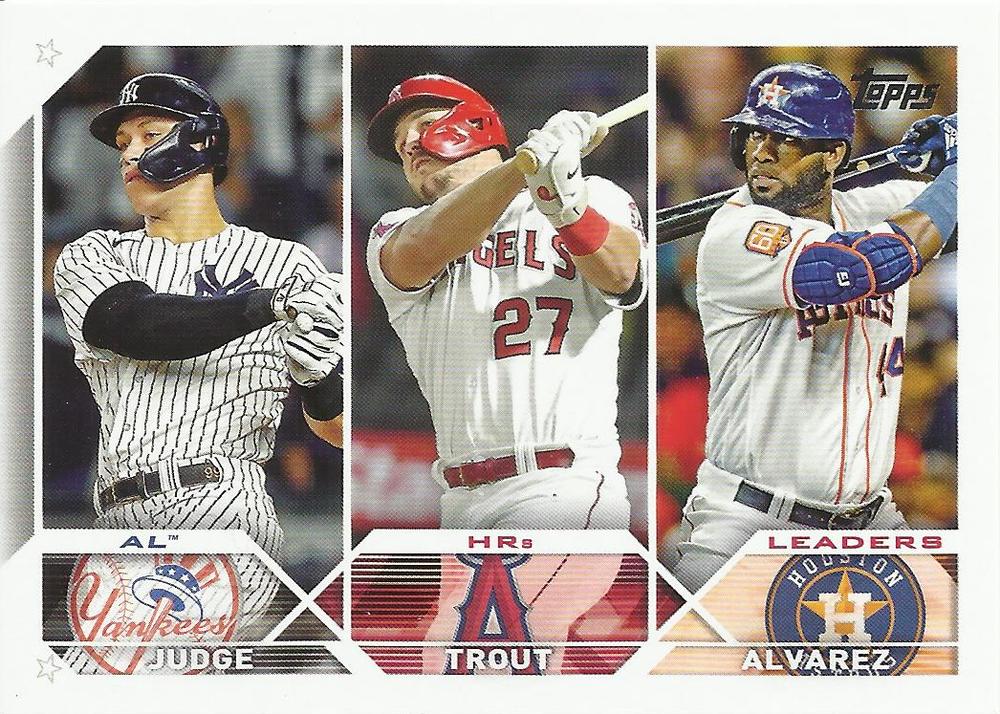 AL HRs Leaders (Aaron Judge / Mike Trout / Yordan Alvarez) #246 Multi-Team | 2023 Topps
