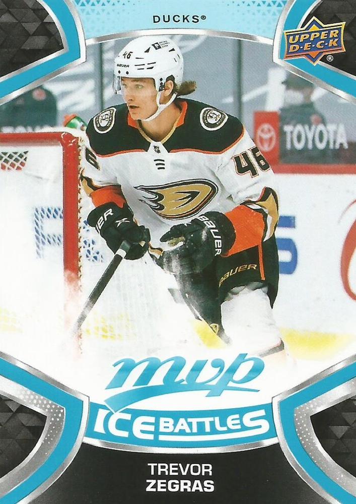 Trevor Zegras Rookie #249 Anaheim Ducks | 2021-22 Upper Deck MVP Ice Battles
