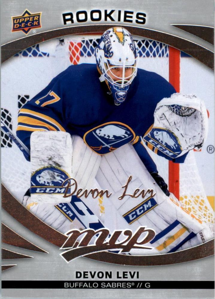 Devon Levi Rookie #249 Buffalo Sabres | 2023-24 Upper Deck MVP Silver Script