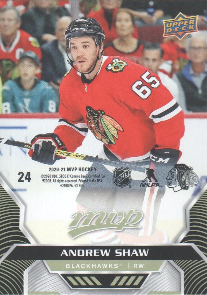 Andrew Shaw #24 Chicago Blackhawks | 2020-21 Upper Deck MVP Puzzle Backs