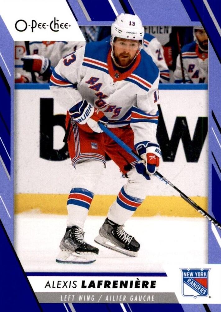 Alexis Lafreniere #24 New York Rangers | 2023-24 O-Pee-Chee Blue Border