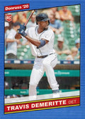 Travis Demeritte #250 Detroit Tigers (White uniform, black card number circle on back) | 2020 Donruss