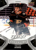 Trevor Zegras Rookie #250 Anaheim Ducks | 2021-22 Upper Deck MVP Silver Script