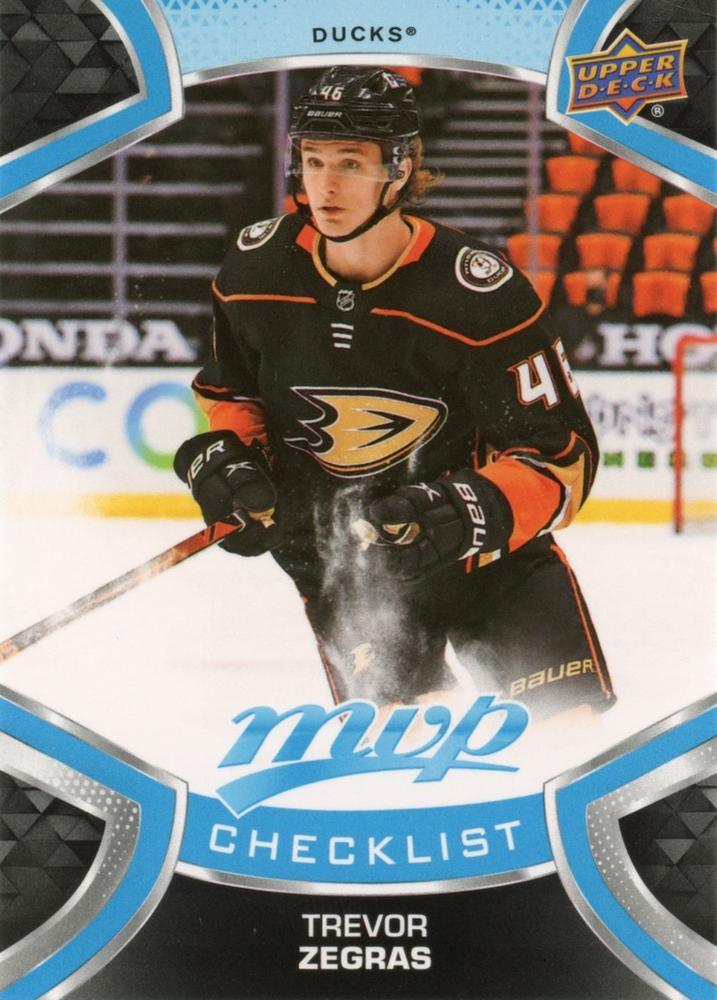 Trevor Zegras Rookie #250 Anaheim Ducks | 2021-22 Upper Deck MVP