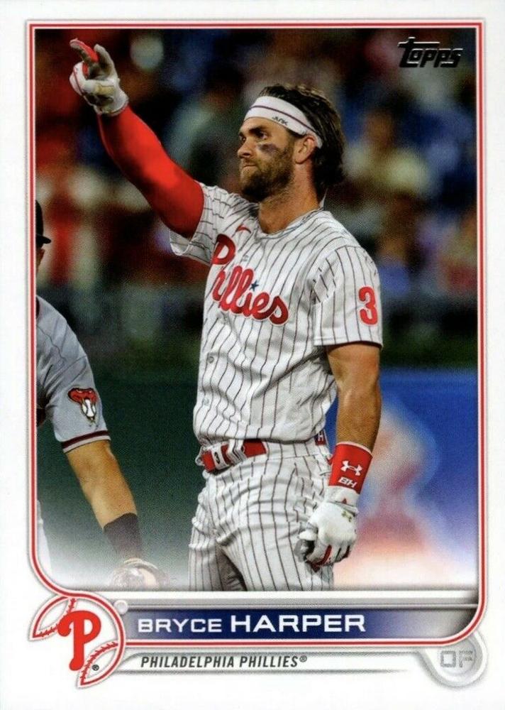 Bryce Harper #250 Philadelphia Phillies (Holding up two fingers) | 2022 Topps