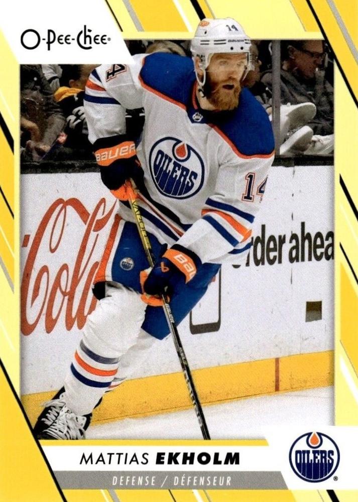 Mattias Ekholm #253 Edmonton Oilers | 2023-24 O-Pee-Chee Yellow Border