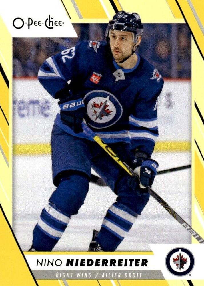 Nino Niederreiter #255 Winnipeg Jets | 2023-24 O-Pee-Chee Yellow Border