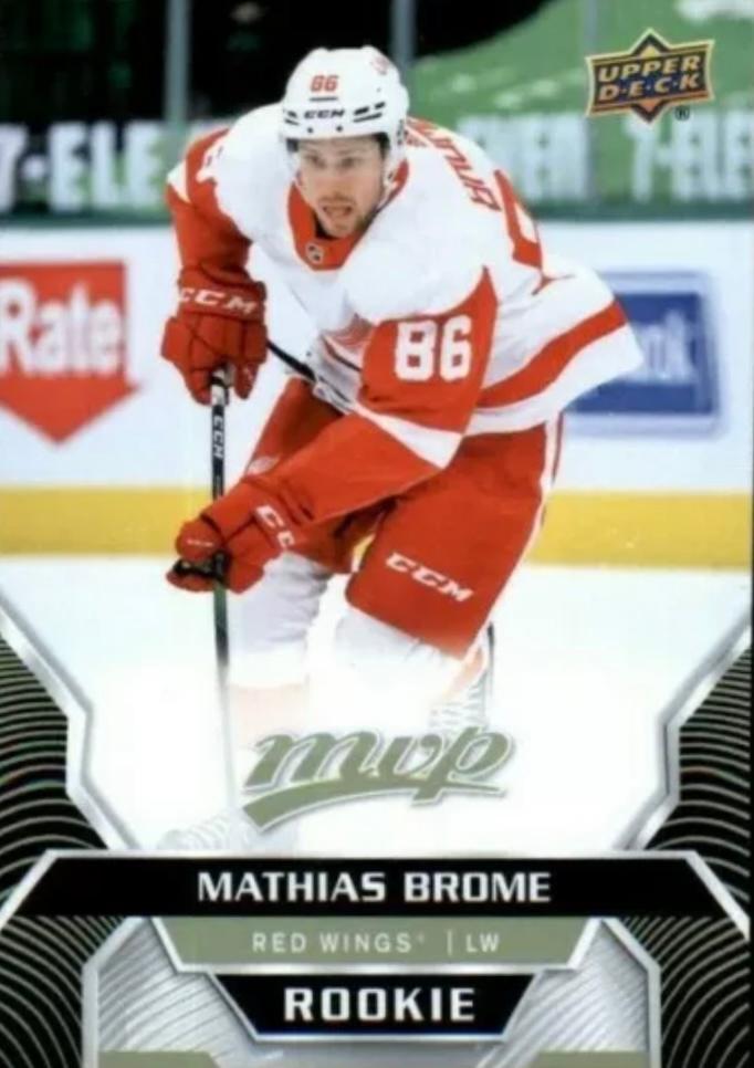 Mathias Brome Rookie #256 Detroit Red Wings | 2020-21 Upper Deck MVP