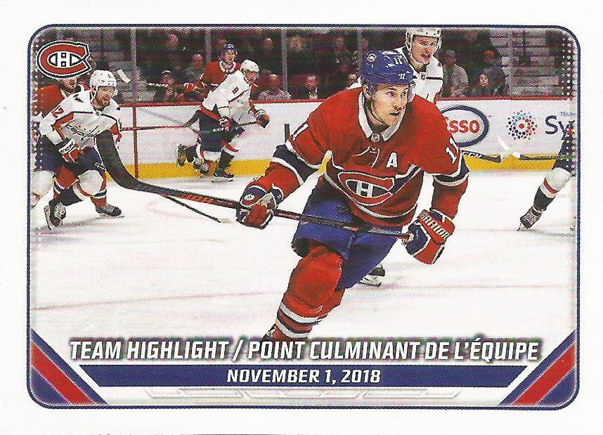 2018/19 Team Highlight #257 | 2019-20 Topps NHL Sticker Collection