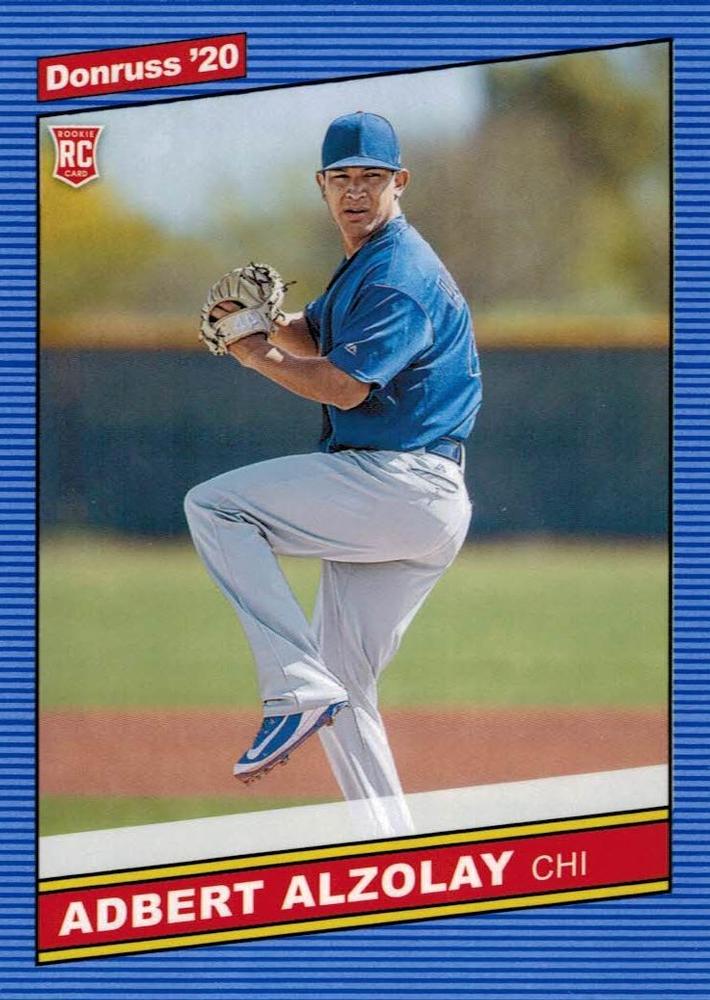 Adbert Alzolay #258 Chicago Cubs (Facing forward, black card number circle on back) | 2020 Donruss