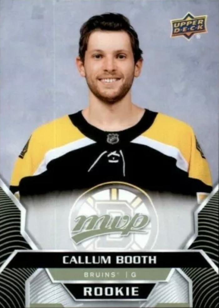Callum Booth Rookie #258 Boston Bruins | 2020-21 Upper Deck MVP