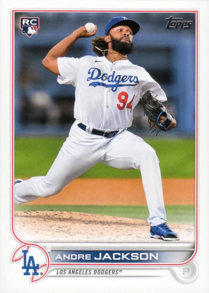 Andre Jackson #258 Los Angeles Dodgers (Factory set, Large RC logo) | 2022 Topps