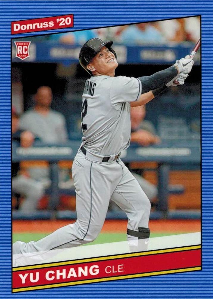 Yu Chang #259 Cleveland Indians (Grey uniform, black card number circle on back) | 2020 Donruss
