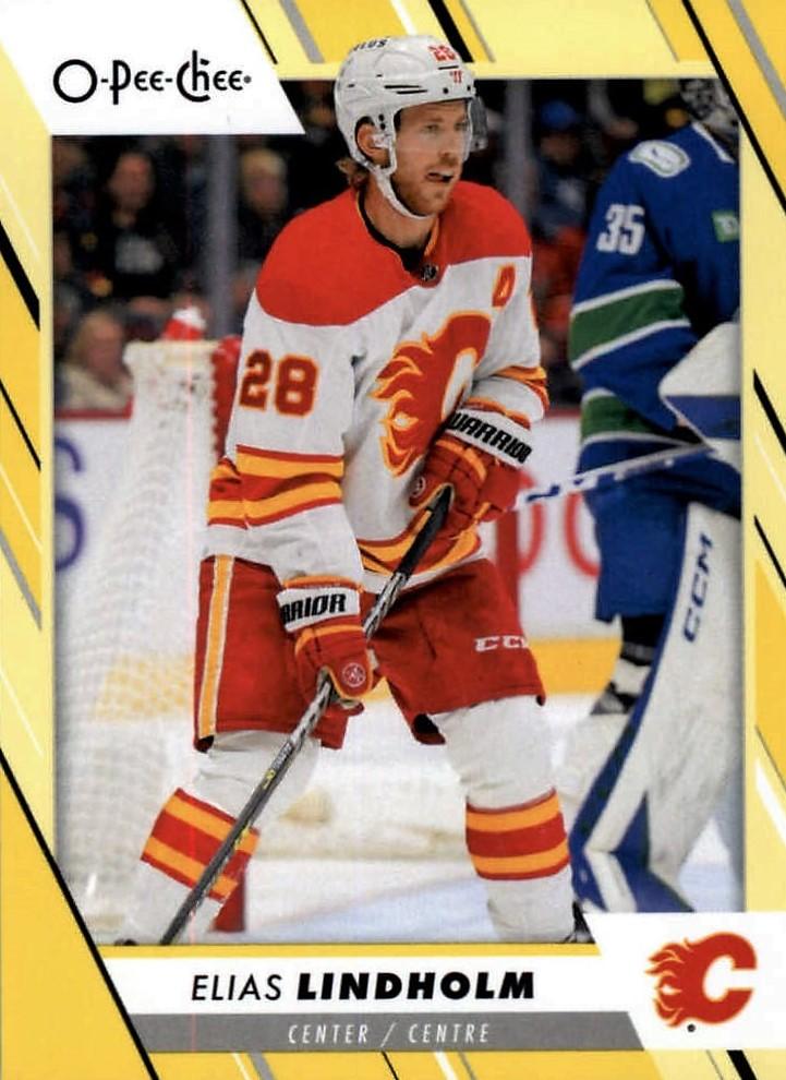 Elias Lindholm #25 Calgary Flames | 2023-24 O-Pee-Chee Yellow Border