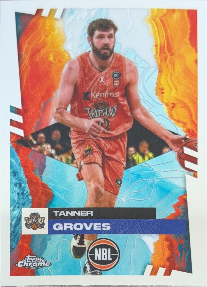 Tanner Groves #25 Cairns Taipans | 2024-25 Topps Chrome NBL (front)
