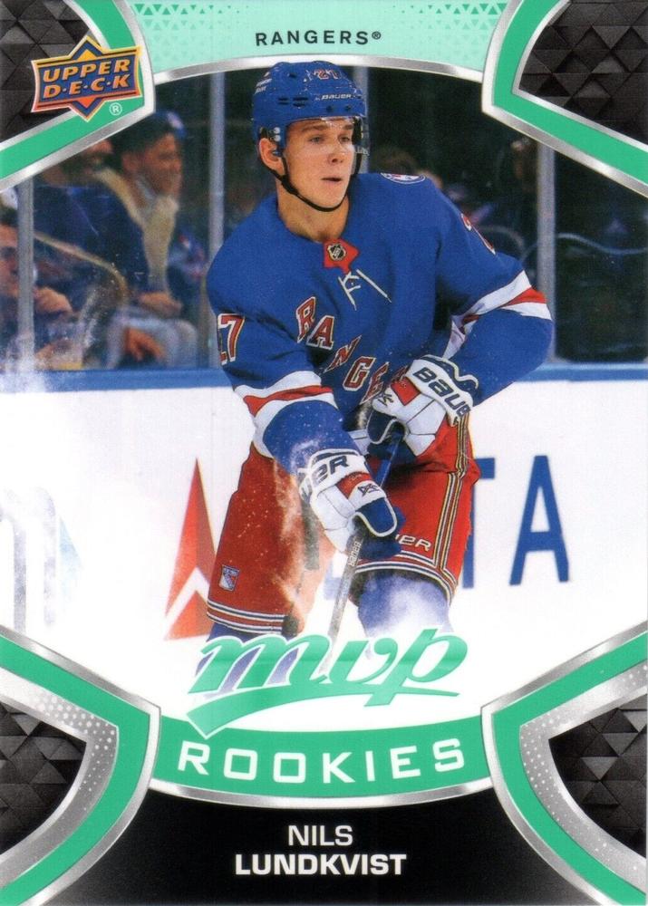 Nils Lundkvist Rookie #262 New York Rangers | 2021-22 Upper Deck MVP