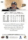 Jeremy Swayman #264 Boston Bruins | 2022-23 Upper Deck