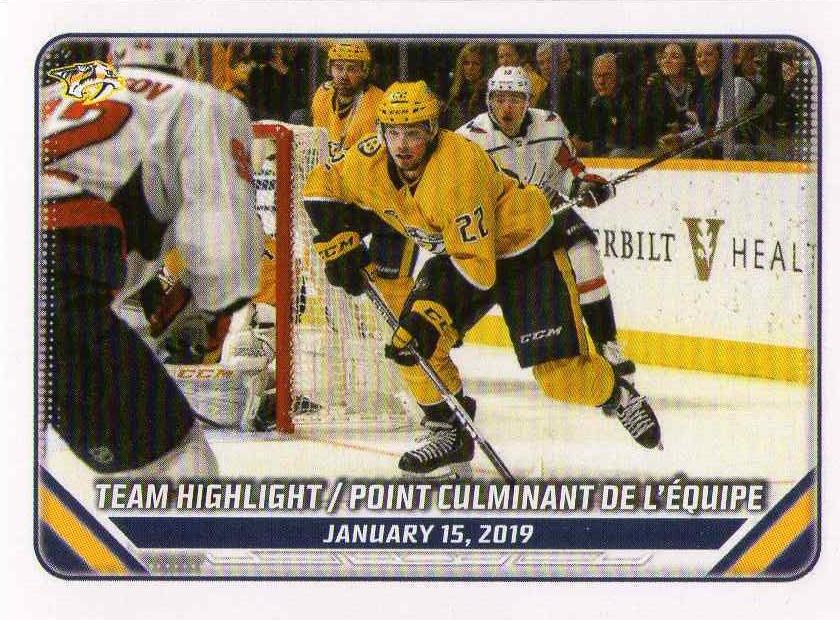 2018/19 Team Highlight #274 | 2019-20 Topps NHL Sticker Collection