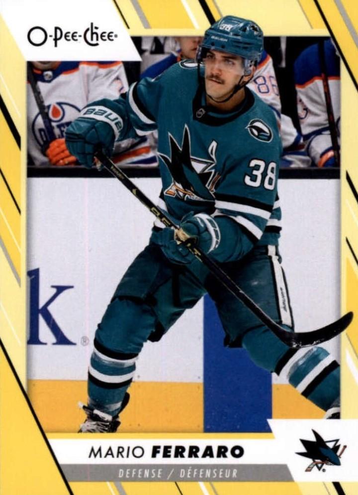 Mario Ferraro #278 San Jose Sharks | 2023-24 O-Pee-Chee Yellow Border