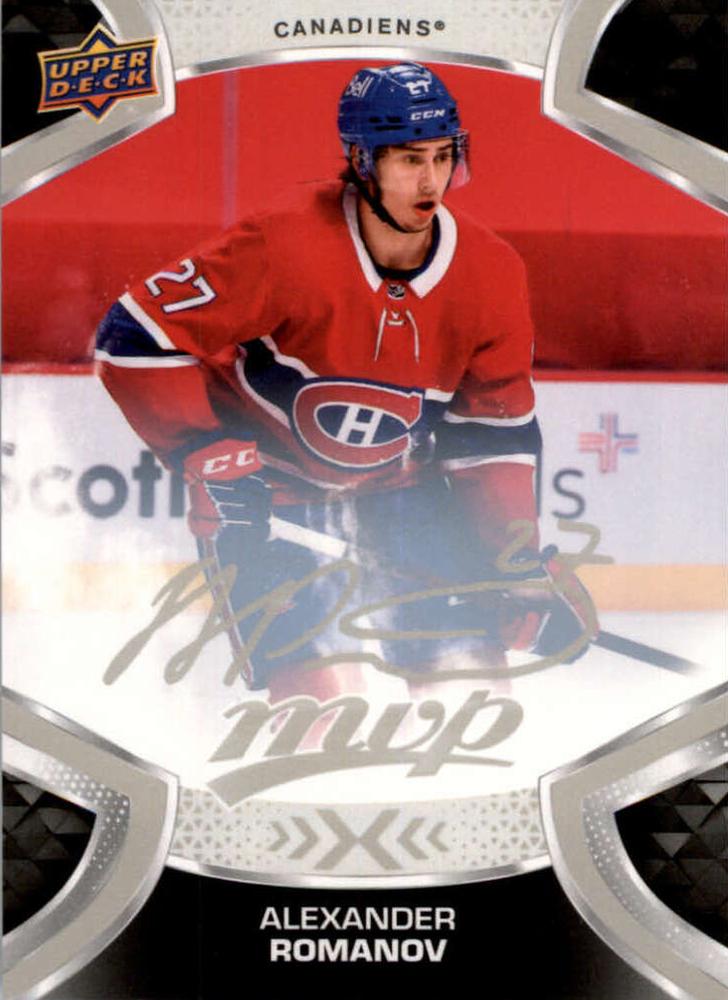 Alexander Romanov #27 Montreal Canadiens | 2021-22 Upper Deck MVP Silver Script