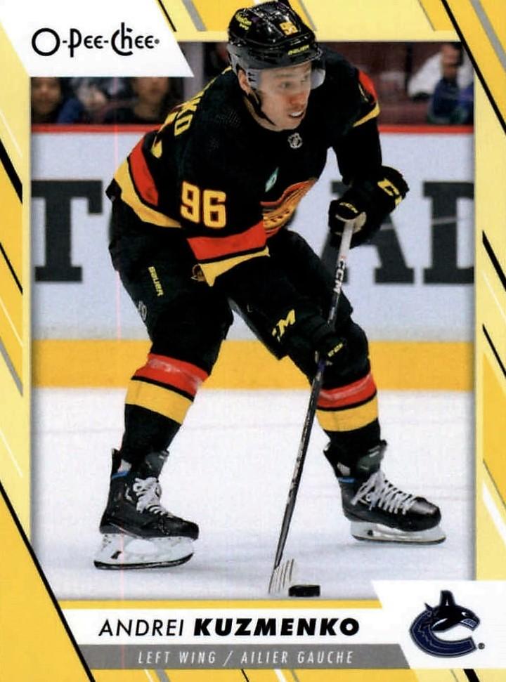 Andrei Kuzmenko #27 Vancouver Canucks | 2023-24 O-Pee-Chee Yellow Border