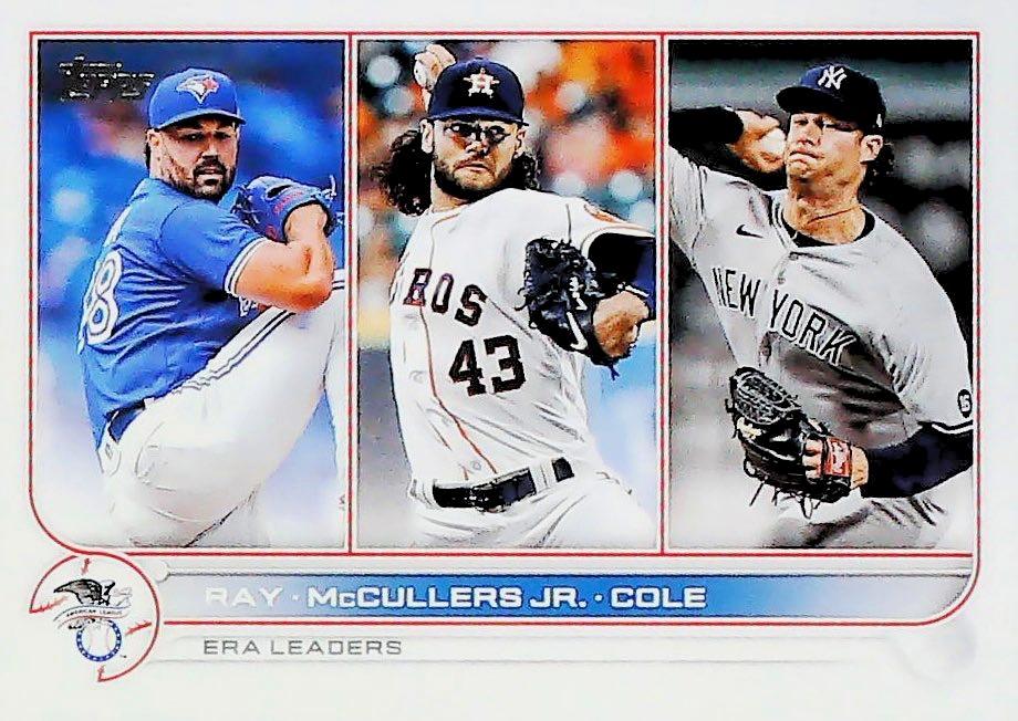 AL ERA Leaders (Robbie Ray / Lance McCullers Jr. / Gerrit Cole) #283 Multi-Team | 2022 Topps