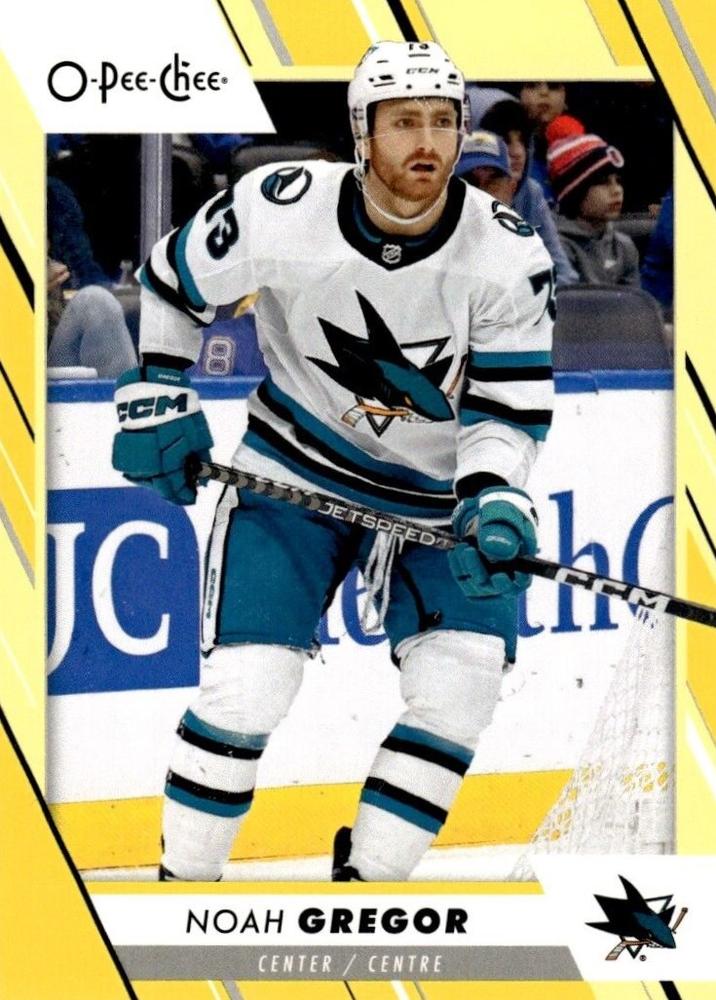 Noah Gregor #283 San Jose Sharks | 2023-24 O-Pee-Chee Yellow Border