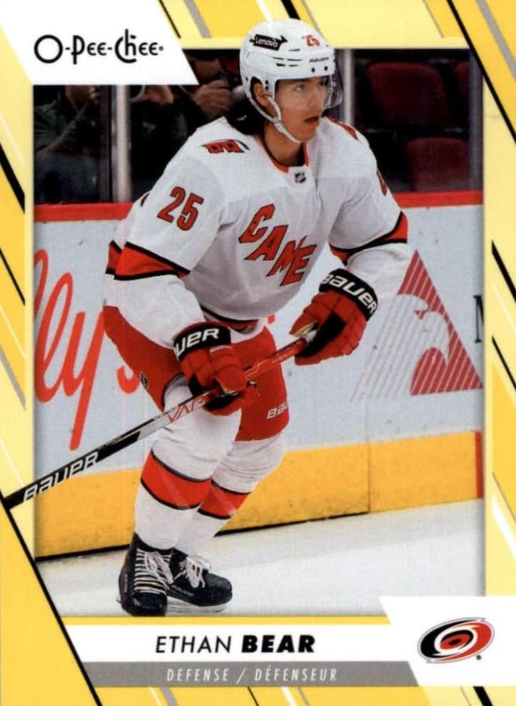 Ethan Bear #284 Carolina Hurricanes | 2023-24 O-Pee-Chee Yellow Border