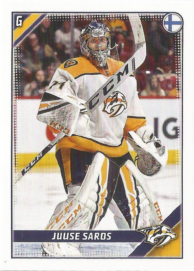 Juuse Saros #285 Nashville Predators | 2019-20 Topps NHL Sticker Collection