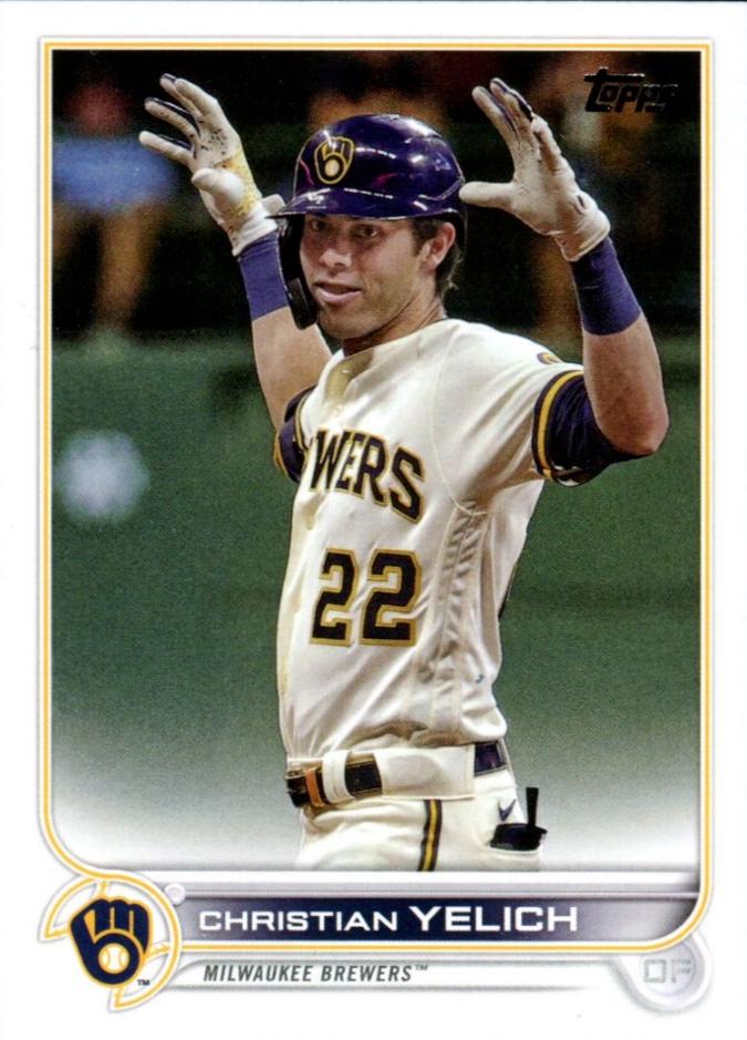 Christian Yelich #288 Milwaukee Brewers (Hands up) | 2022 Topps