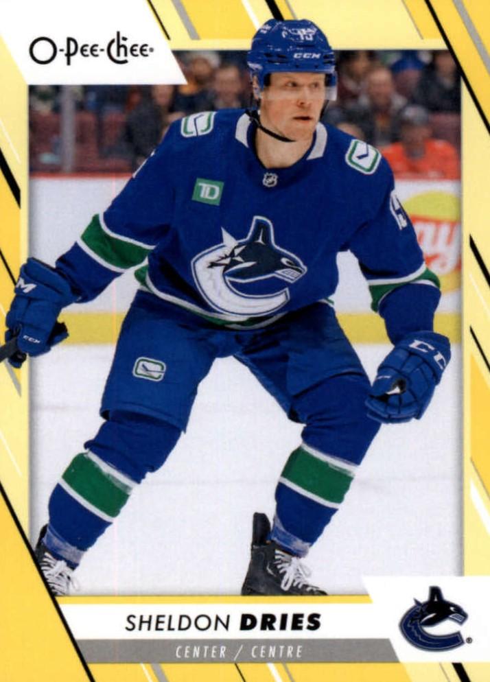 Sheldon Dries #290 Vancouver Canucks | 2023-24 O-Pee-Chee Yellow Border