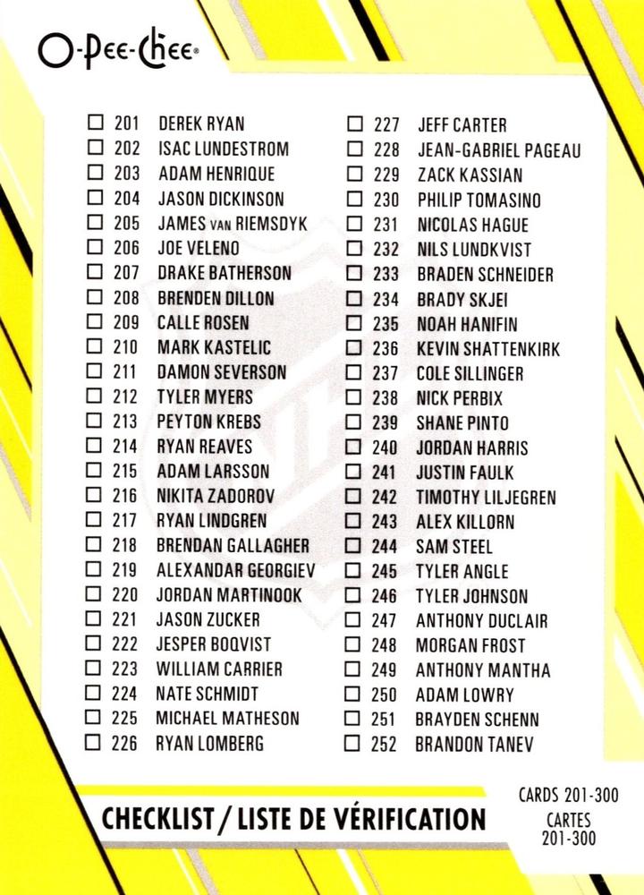 Checklist #300 Multi-Team | 2023-24 O-Pee-Chee Yellow Border