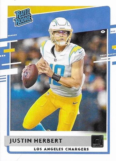 Justin Herbert #303 Los Angeles Chargers | 2020 Panini Donruss | NFL Football