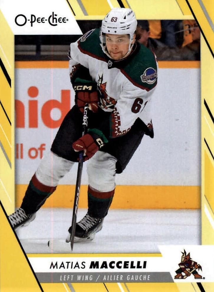 Matias Maccelli #30 Arizona Coyotes | 2023-24 O-Pee-Chee Yellow Border