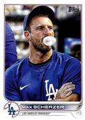 Max Scherzer #310 Los Angeles Dodgers (Blowing bubble) | 2022 Topps