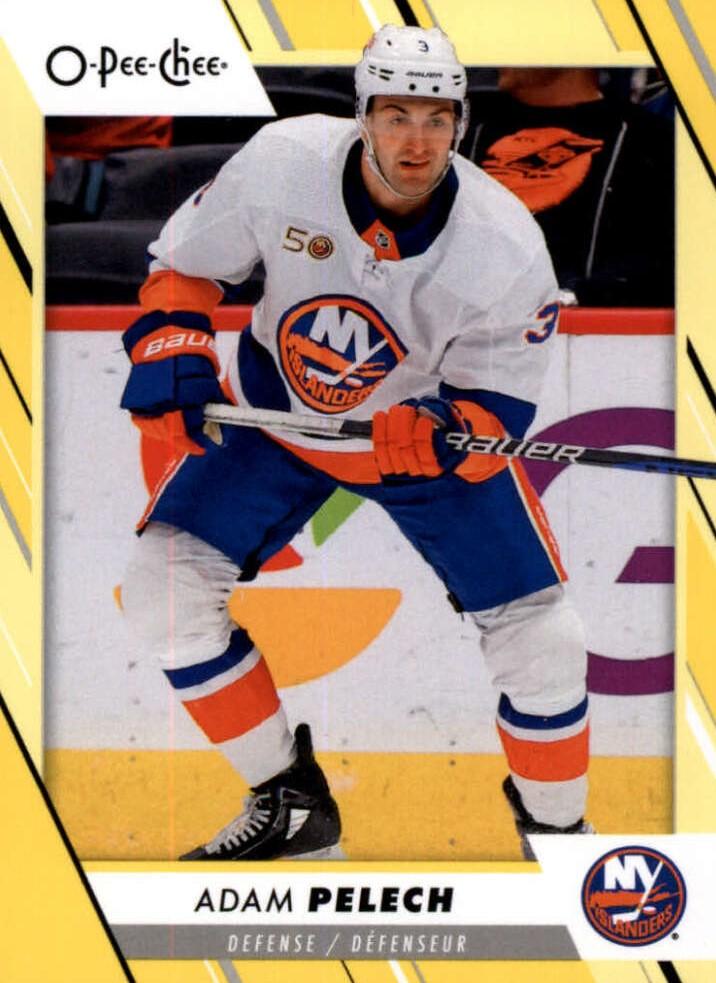 Adam Pelech #314 New York Islanders | 2023-24 O-Pee-Chee Yellow Border