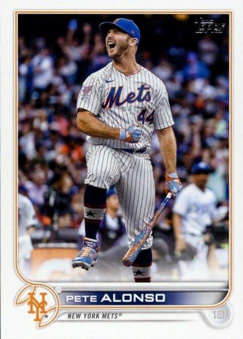 Pete Alonso #315 New York Mets (Yelling, knee up) | 2022 Topps