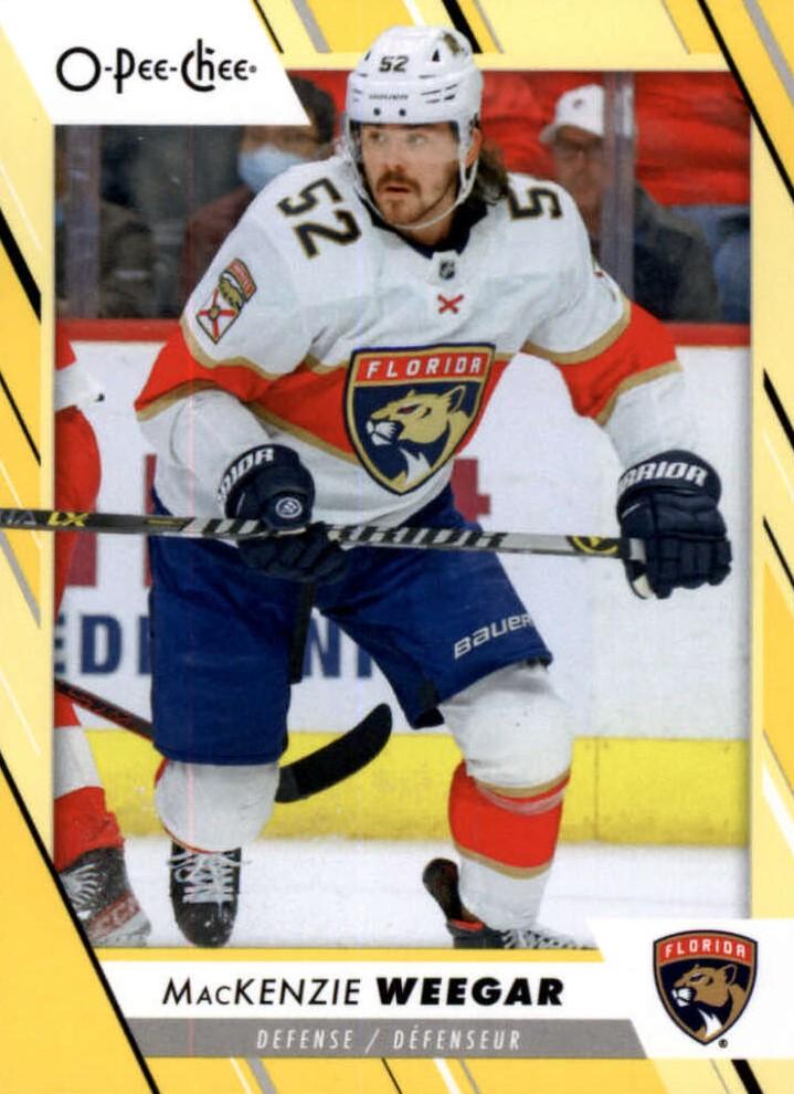 MacKenzie Weegar #315 Florida Panthers | 2023-24 O-Pee-Chee Yellow Border