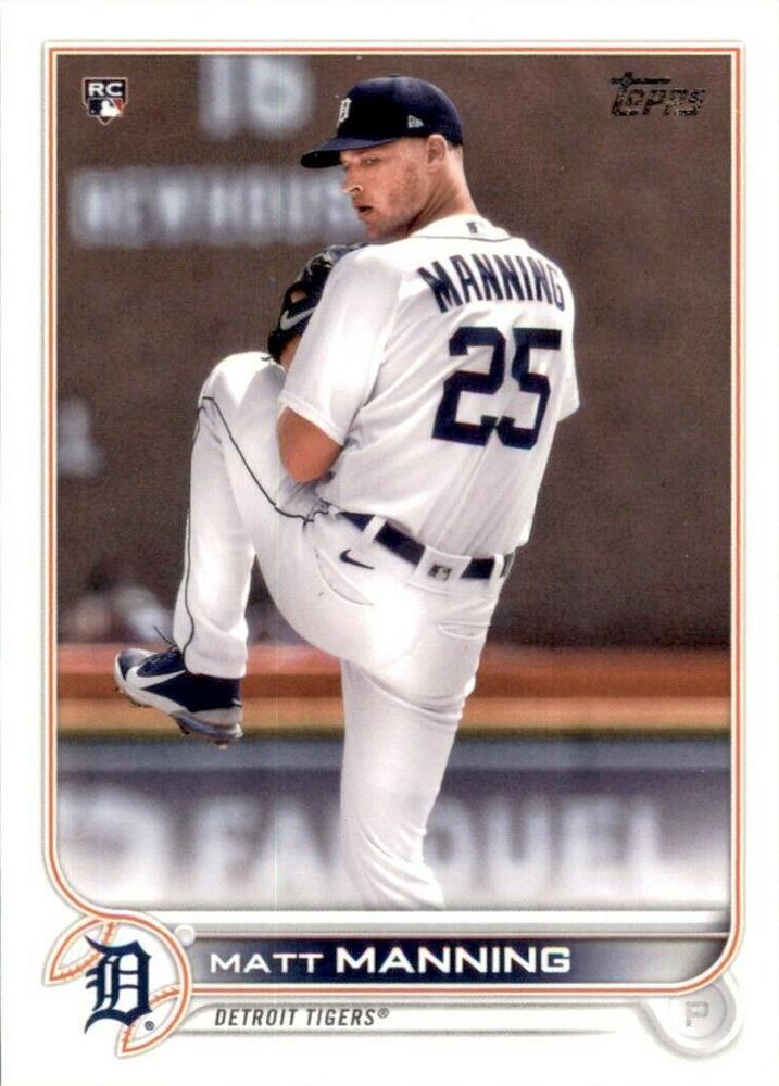 Matt Manning #31 Detroit Tigers (White jersey, knee up) | 2022 Topps