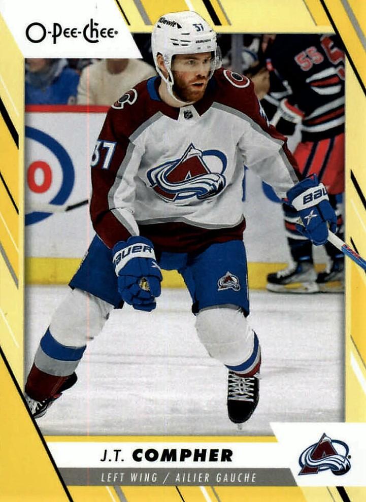 J.T. Compher #31 Colorado Avalanche | 2023-24 O-Pee-Chee Yellow Border