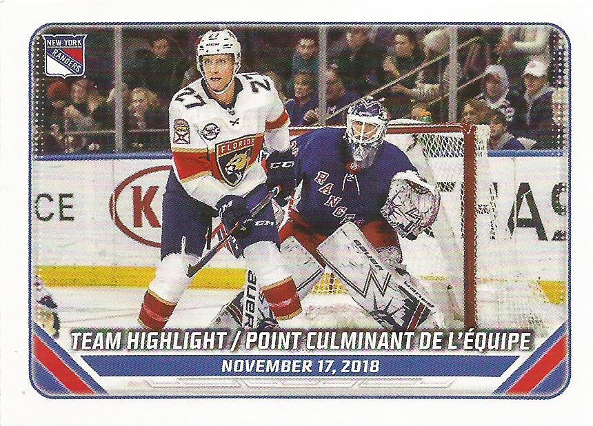 2018/19 Team Highlight #325 | 2019-20 Topps NHL Sticker Collection
