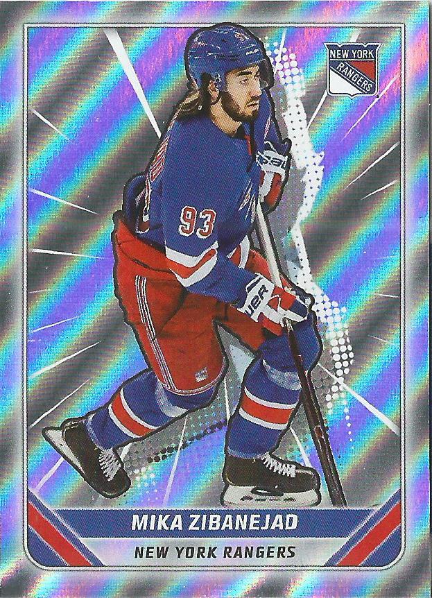 Mika Zibanejad FOIL #326 New York Rangers | 2019-20 Topps NHL Sticker Collection