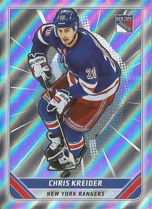Chris Kreider FOIL #327 New York Rangers | 2019-20 Topps NHL Sticker Collection