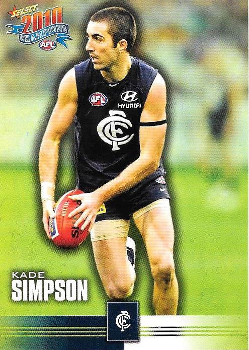 Kade Simpson #32 Carlton Blues | 2010 Select AFL Champions