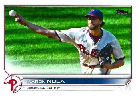 Aaron Nola #337 Philadelphia Phillies (Releasing ball, horizontal) | 2022 Topps